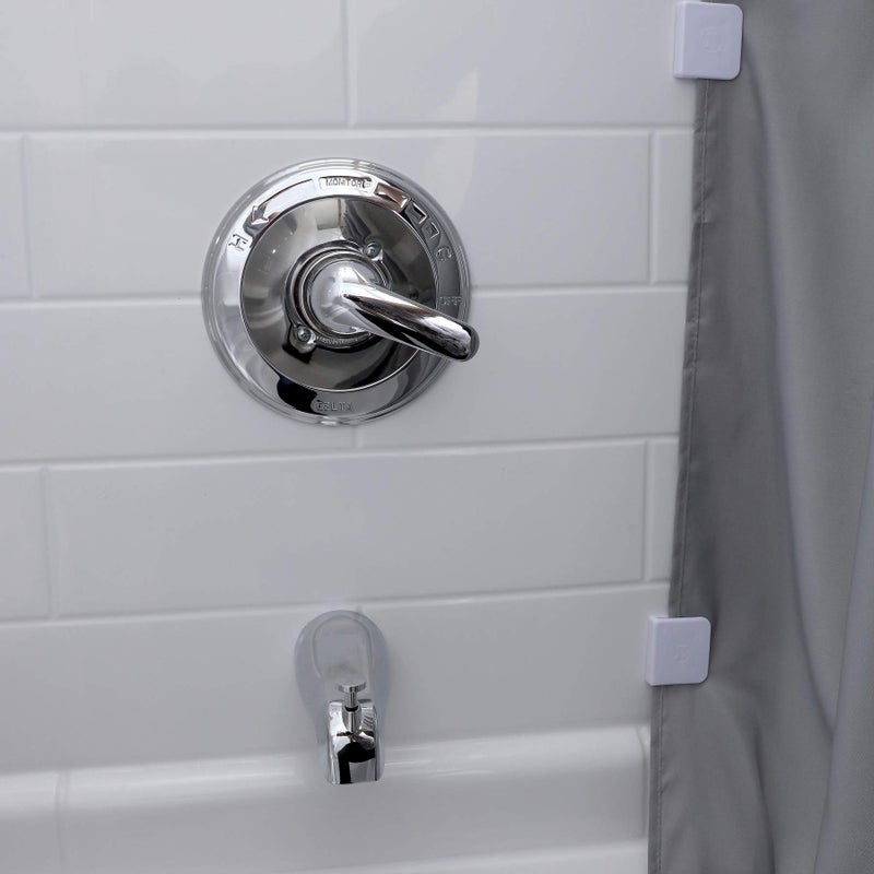 SlipX Solutions Adhesive Shower Splash Clips for Shower Curtains, Keeps Water Inside Your Shower (Easy to Install, No Tools Required, 4 Clips Per Pack) - Image 3